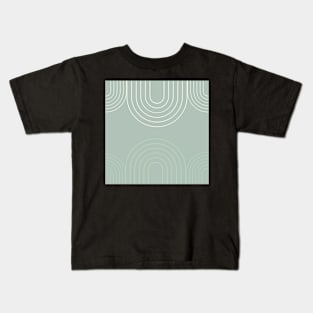 Green arch minimal pattern Kids T-Shirt